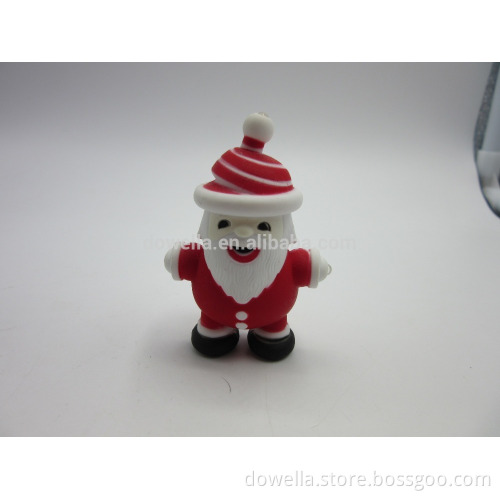 Promotional Christmas santa 3d figure keychain